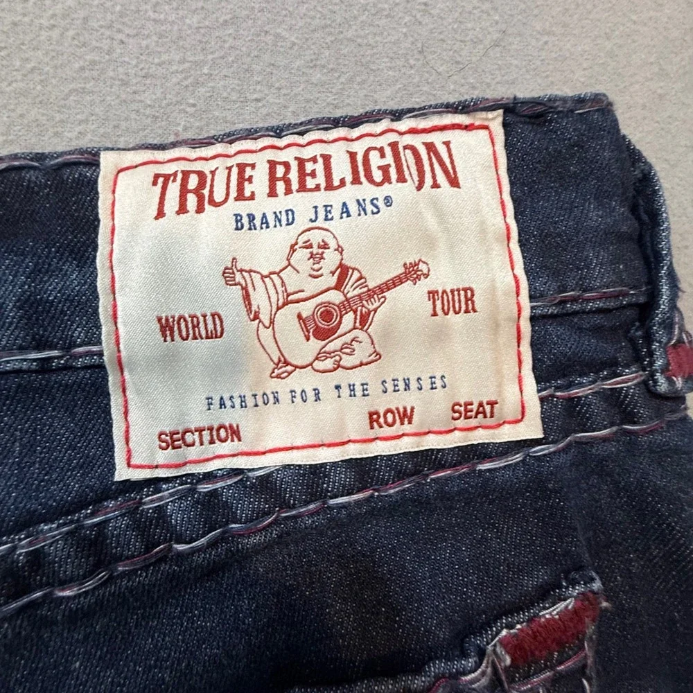 True Religion Rocco Y2K Streetwear Relaxed Skinny‎ Designer Denim Jeans Men 38